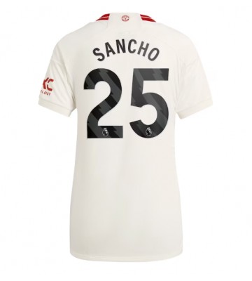 Manchester United Jadon Sancho #25 Koszulka Trzecich Kobiety 2023-24 Krótki Rękaw